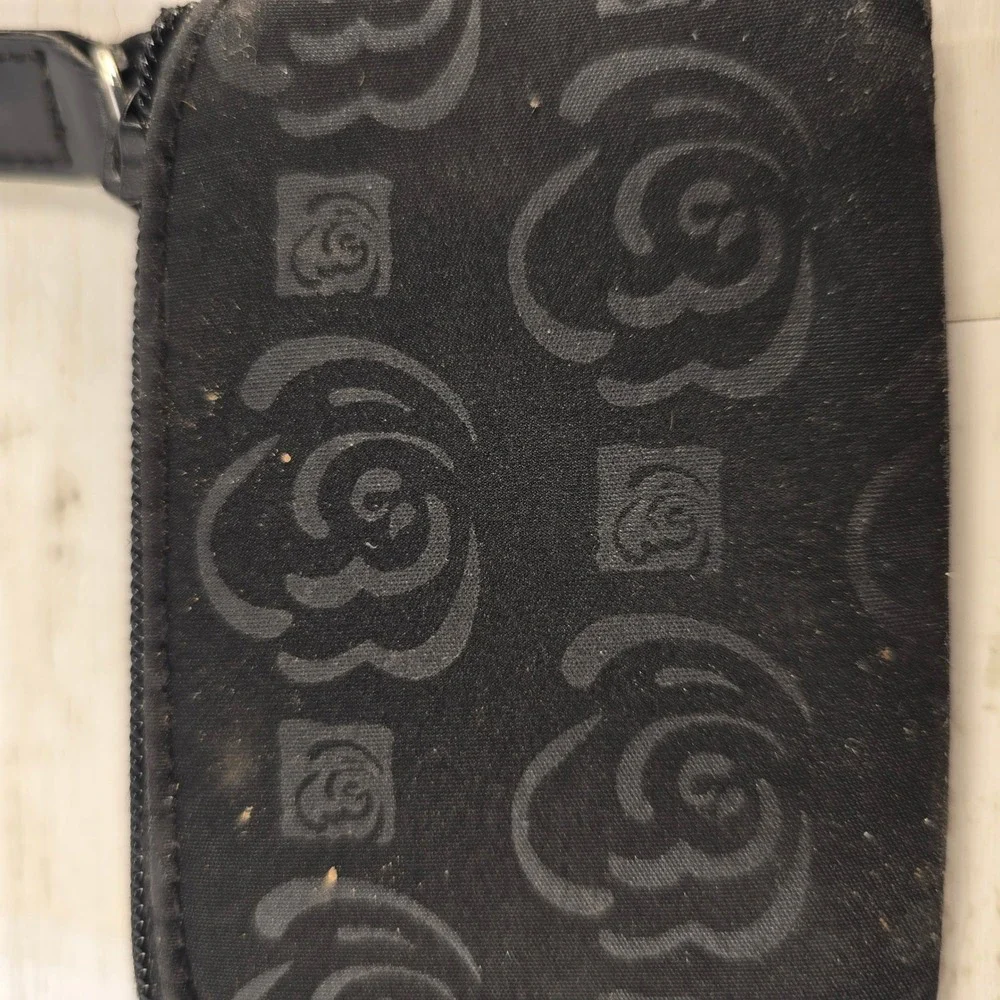 Home Interiors Black Rose Coin Pouch Mini Cooper CC Charms Zipper Wallet
